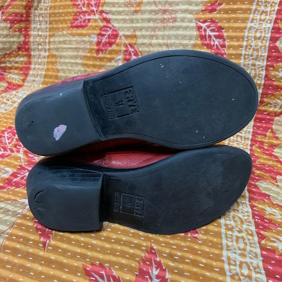 Frye Carson Pull on Red Cowboy Boots toddler Sz 11 - Picture 6 of 8